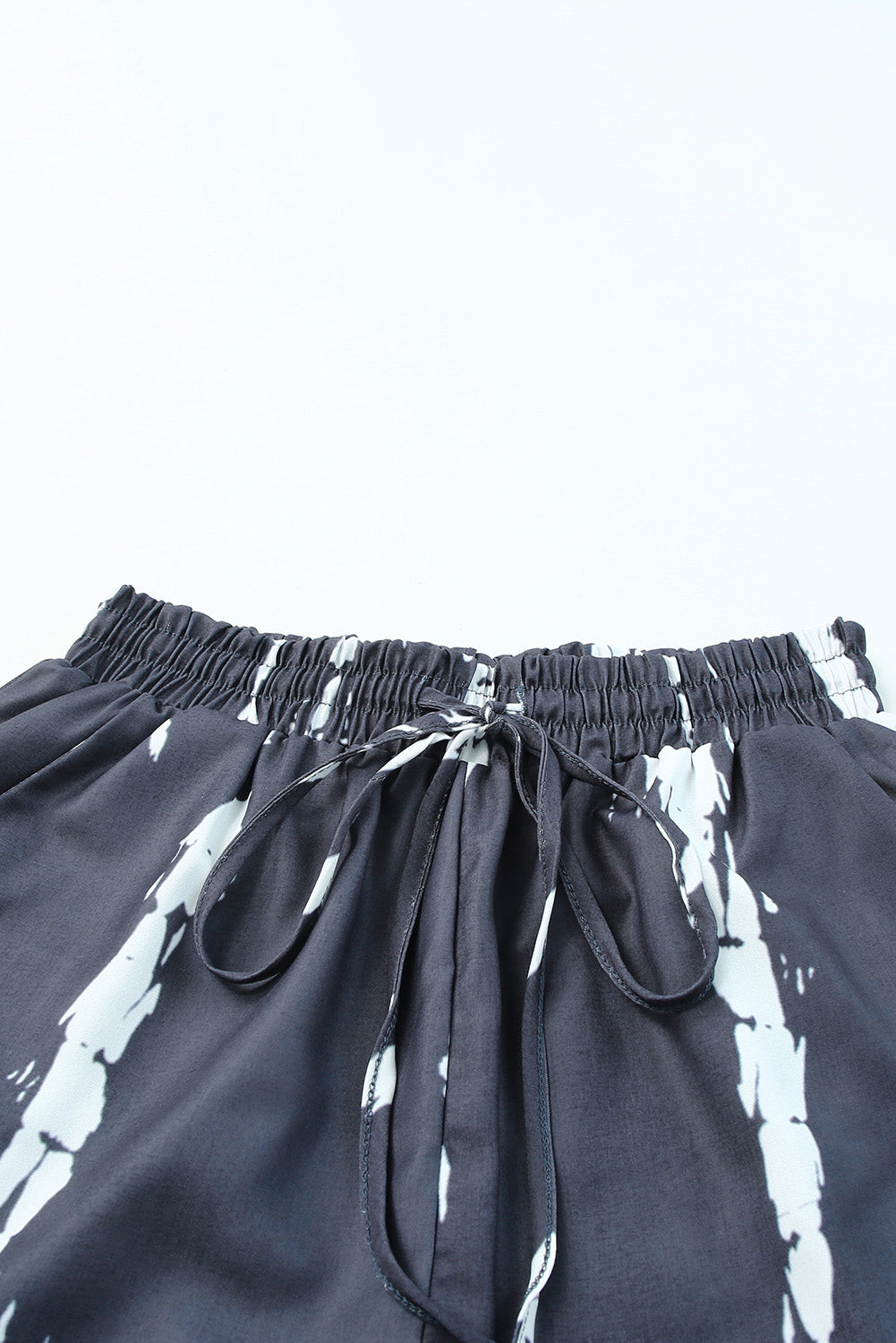 Wholesale Gray Casual Tie Dye Drawstring Shorts