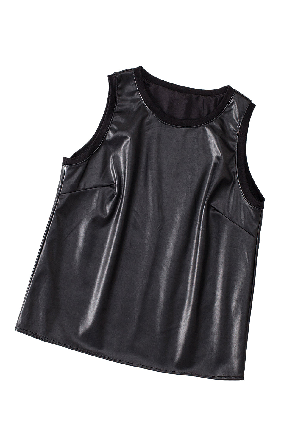 Essential Elegance: Black Round Neck Tank Top